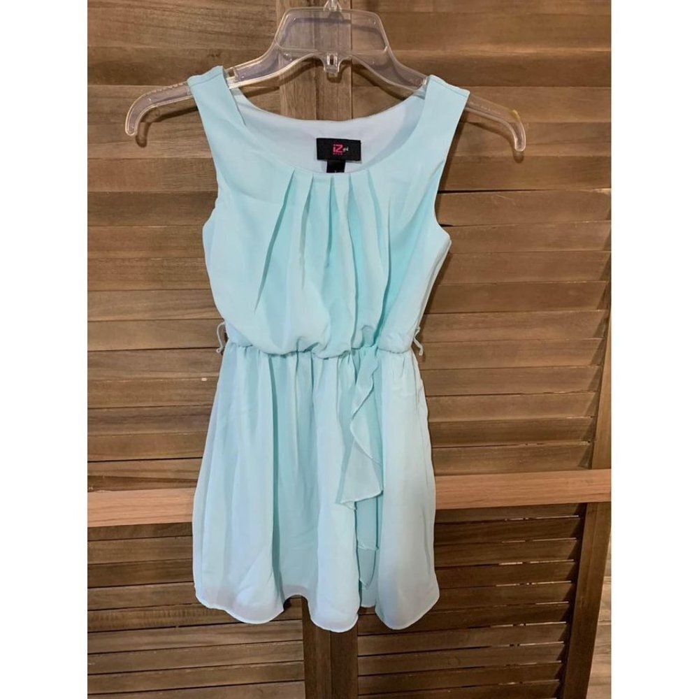 IZ Byer Girl Dress Light Blue Size 7